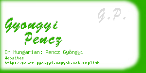 gyongyi pencz business card