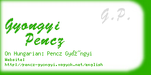 gyongyi pencz business card